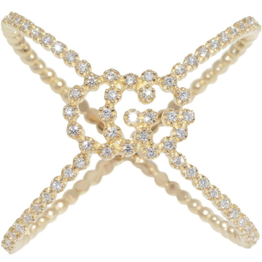 Gucci K18YG Diamond Ring